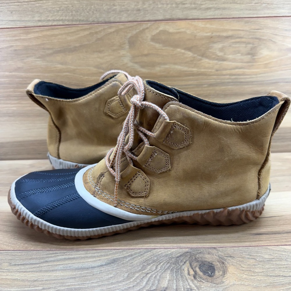 Sorel Out N About Duck Boot Womens 10 Tan Waterproof Leather Outdoor Snow - Picture 6 of 10